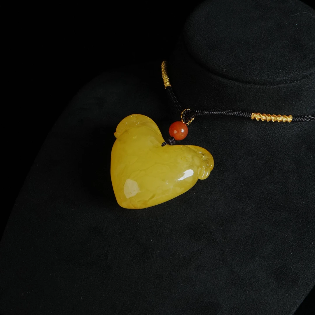 DY-M1636 大师工满蜜白花心花怒放吊坠 18.91g