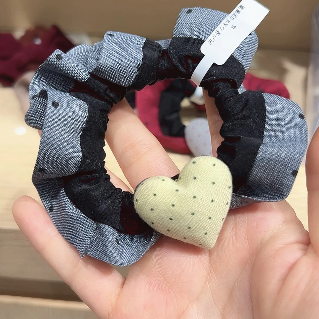 非金属黄色波点爱心面膜圈