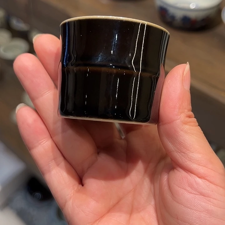纯手工胎乌金釉杯杯