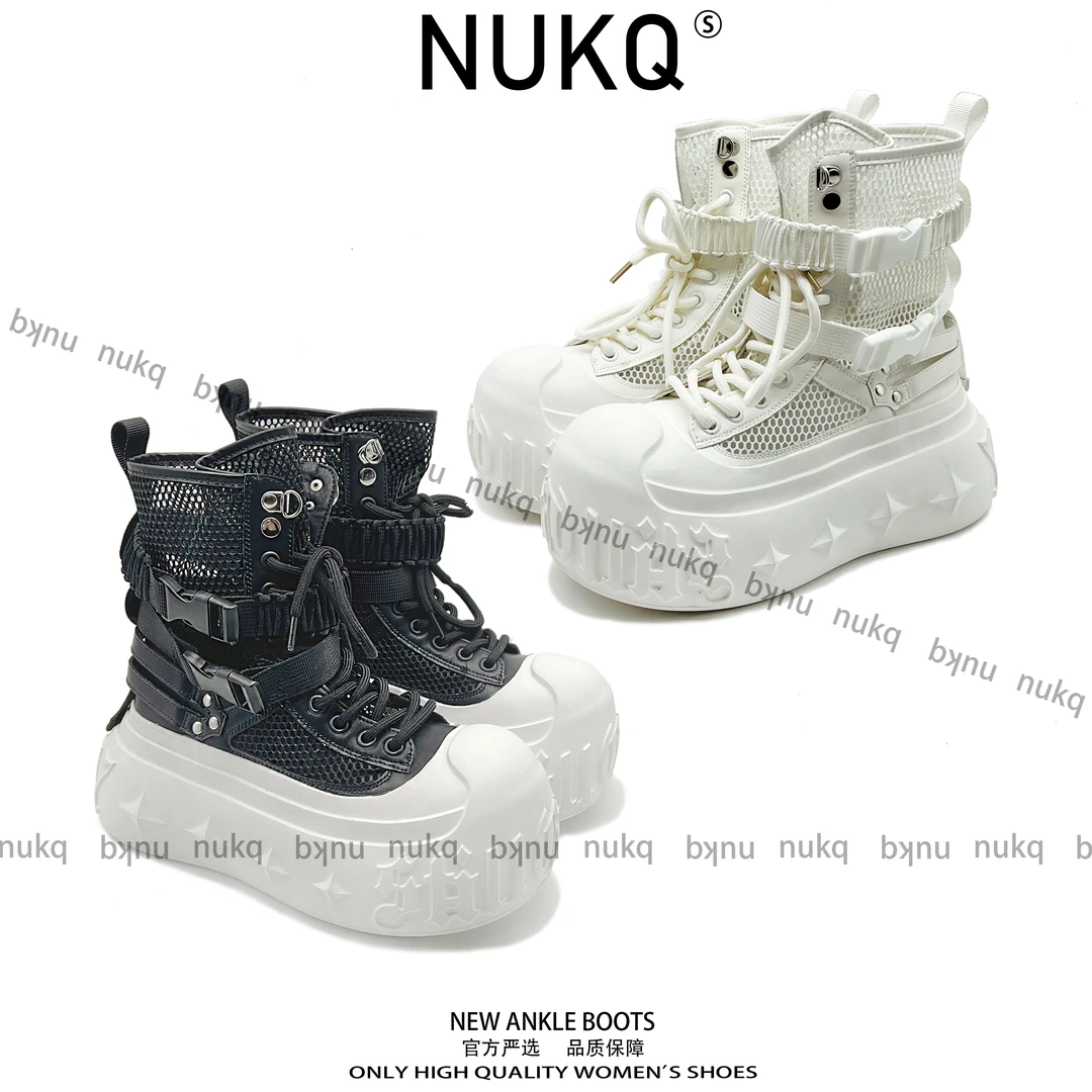 夏日凉风【NUKQ】  高跟厚底 时尚百搭厚底靴