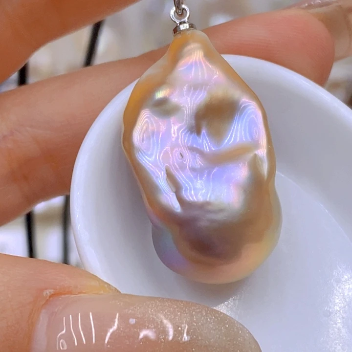 未镶嵌淡水珍珠吊坠(赠链)