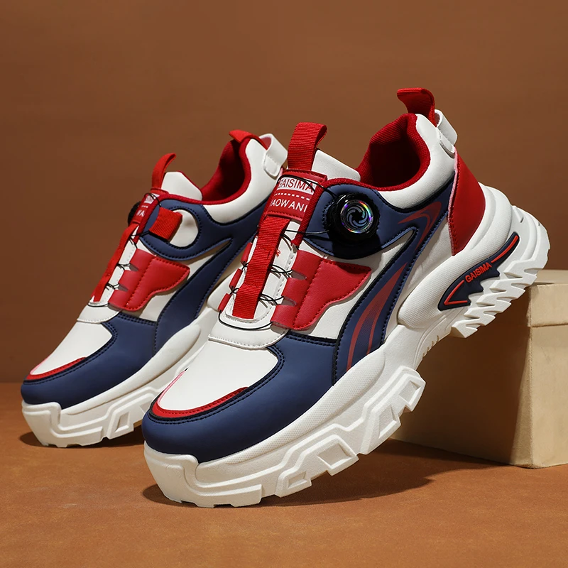 2025秋季新款男鞋轻便潮流休闲百搭厚底增高运动男士时尚防滑潮鞋