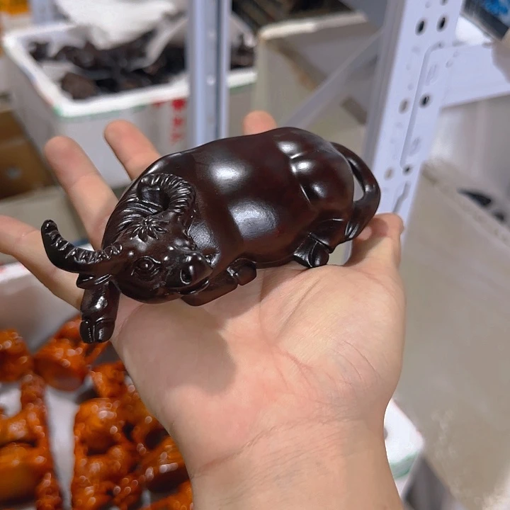 木黑檀木15卧牛一只