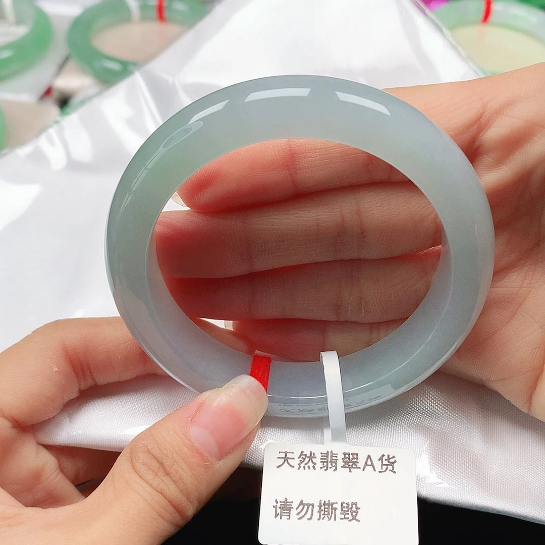 翡翠手镯未镶嵌天然翡翠手镯54