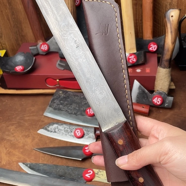 高碳锰钢7号百炼花纹钢小唐