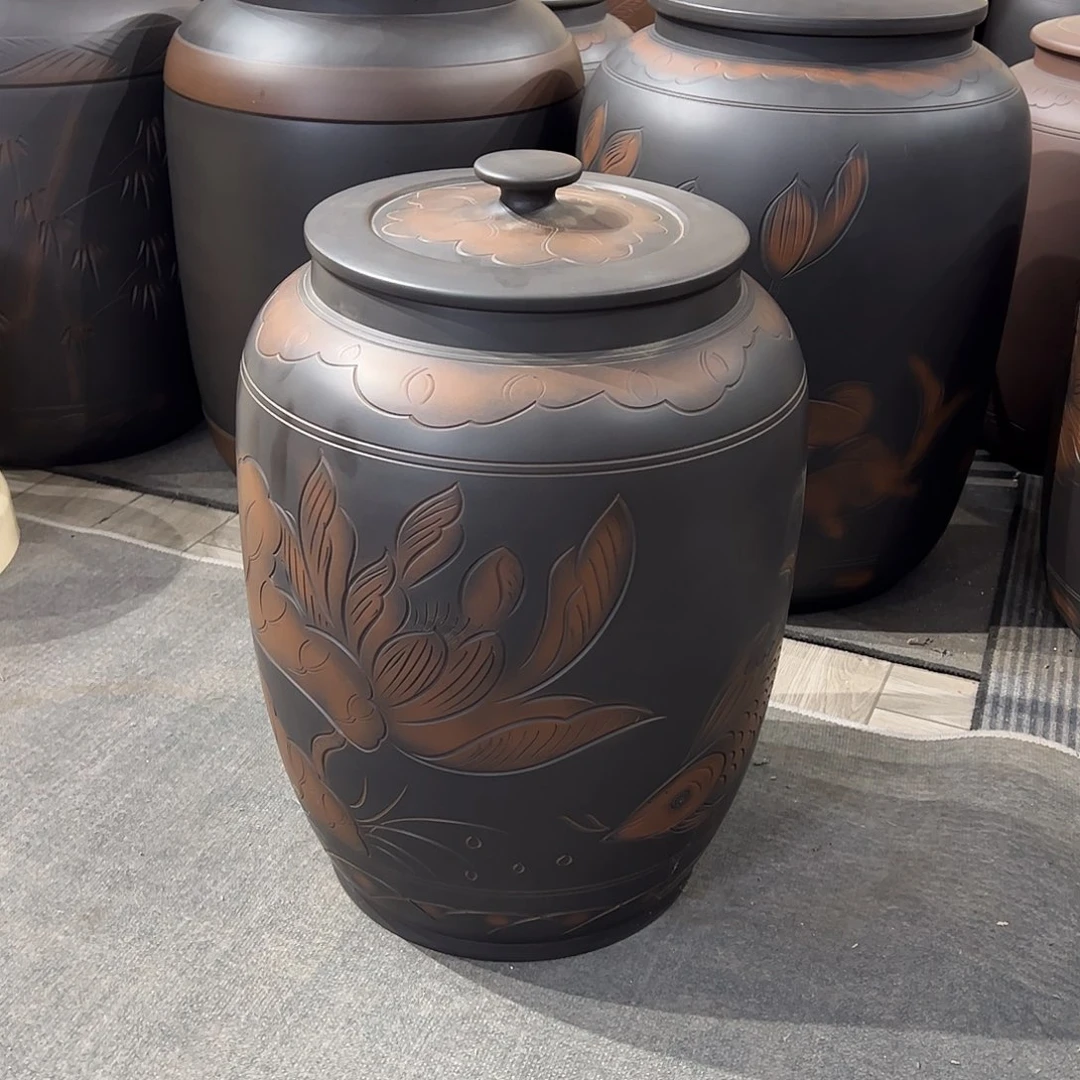 20饼茶缸纯手工荷花
