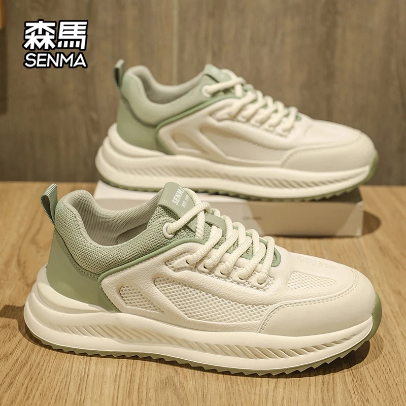 SENMA/森马男鞋2025新款网面透气运动鞋男士百搭时尚休闲鞋子男款