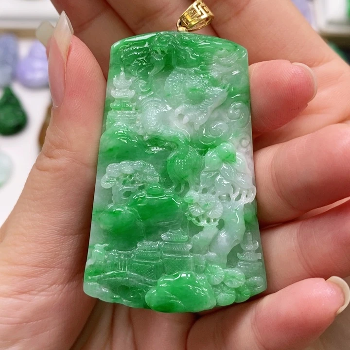 翡翠未镶嵌颈饰修*吊坠