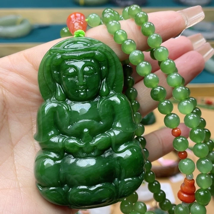 和田玉吊坠56圈口。编号79未镶嵌用****4