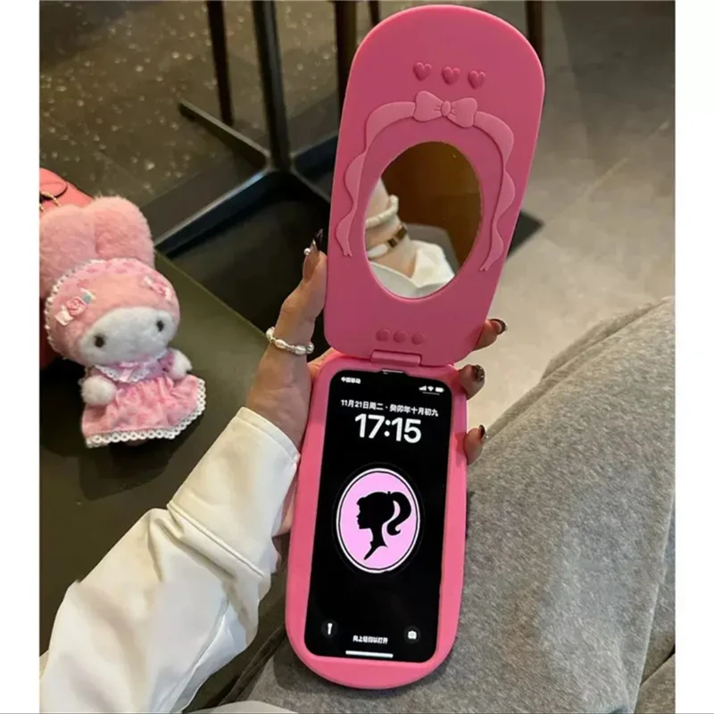 翻盖造型大哥大软硅胶适用iphone16promax手机壳14p/13/12/15女款