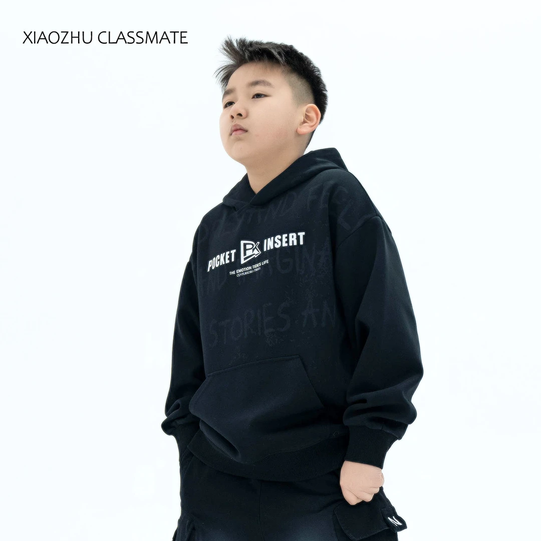 胖童中大童儿童连帽卫衣男童女童大码加肥上衣长袖春秋新款 54080