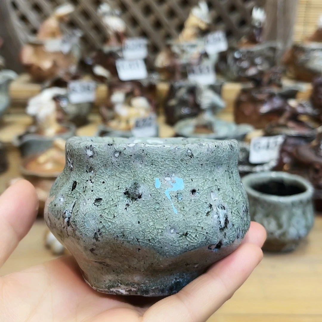 杯柴烧粗陶手捏杯