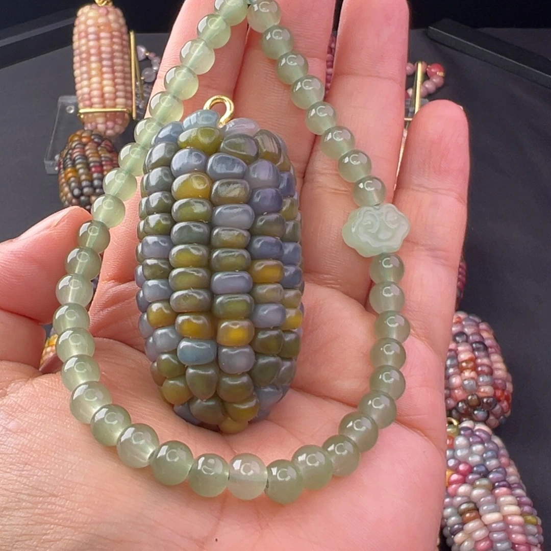 素****无铜合金七彩文玩玉米