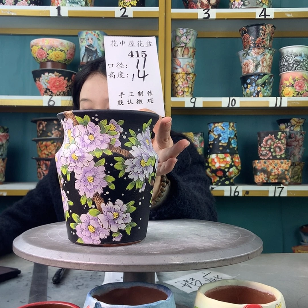 陶景德镇手工花盆415