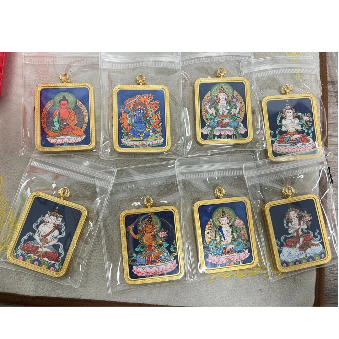 非金属布艺吊坠 蓝底粗矿 八大守护唐卡 C7MOZ