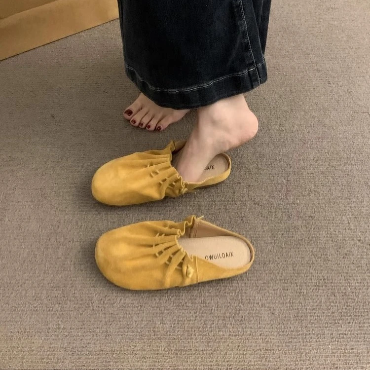 （多多鞋服368）内增高勃肯鞋女新款百搭一脚蹬懒人包头半拖