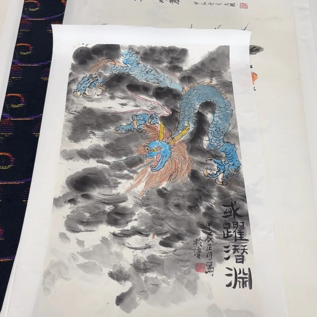 国画三尺花鸟婉。