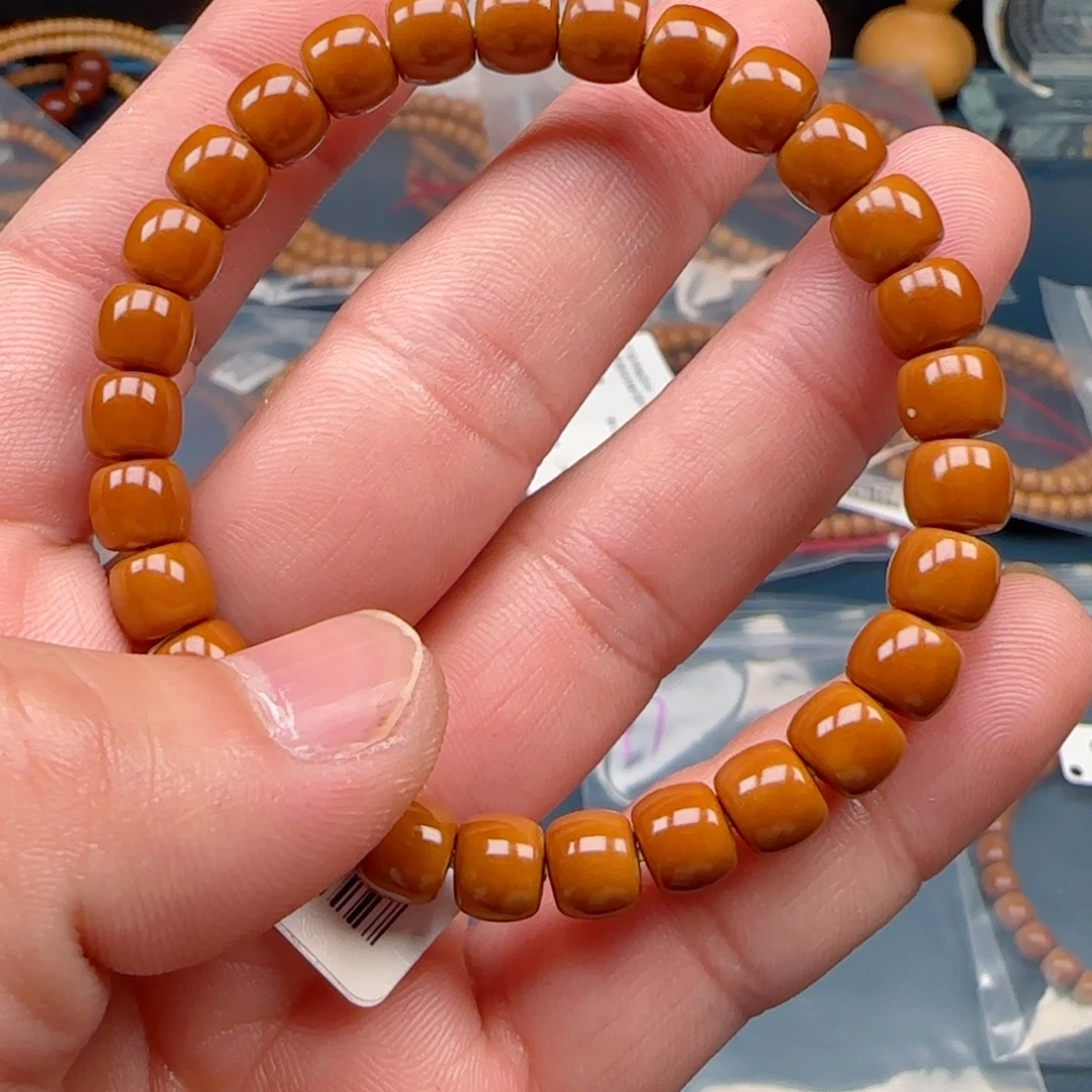 橄榄核手串老挝SSS级核尖极限弧尺寸7.9