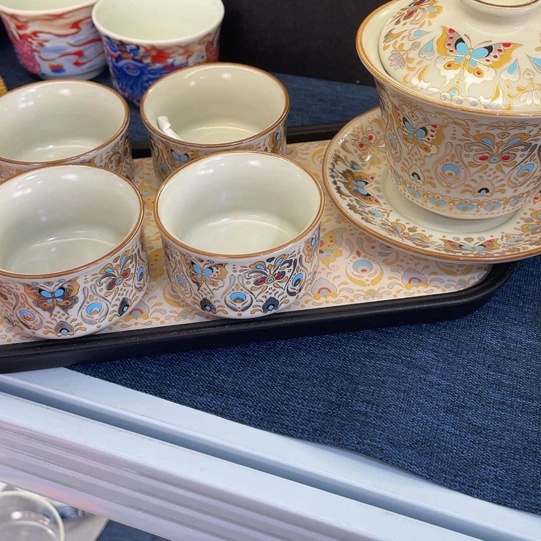 陶景德陶瓷盖碗茶具