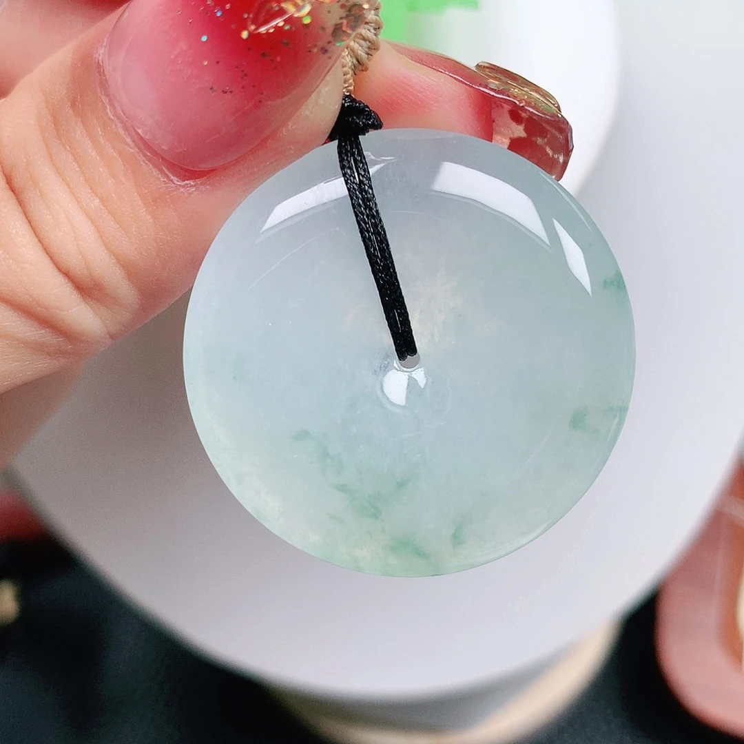 翡翠未镶嵌颈饰平安32-6