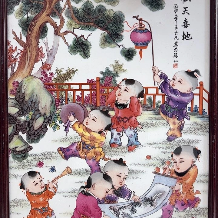 摆件景德镇瓷板画