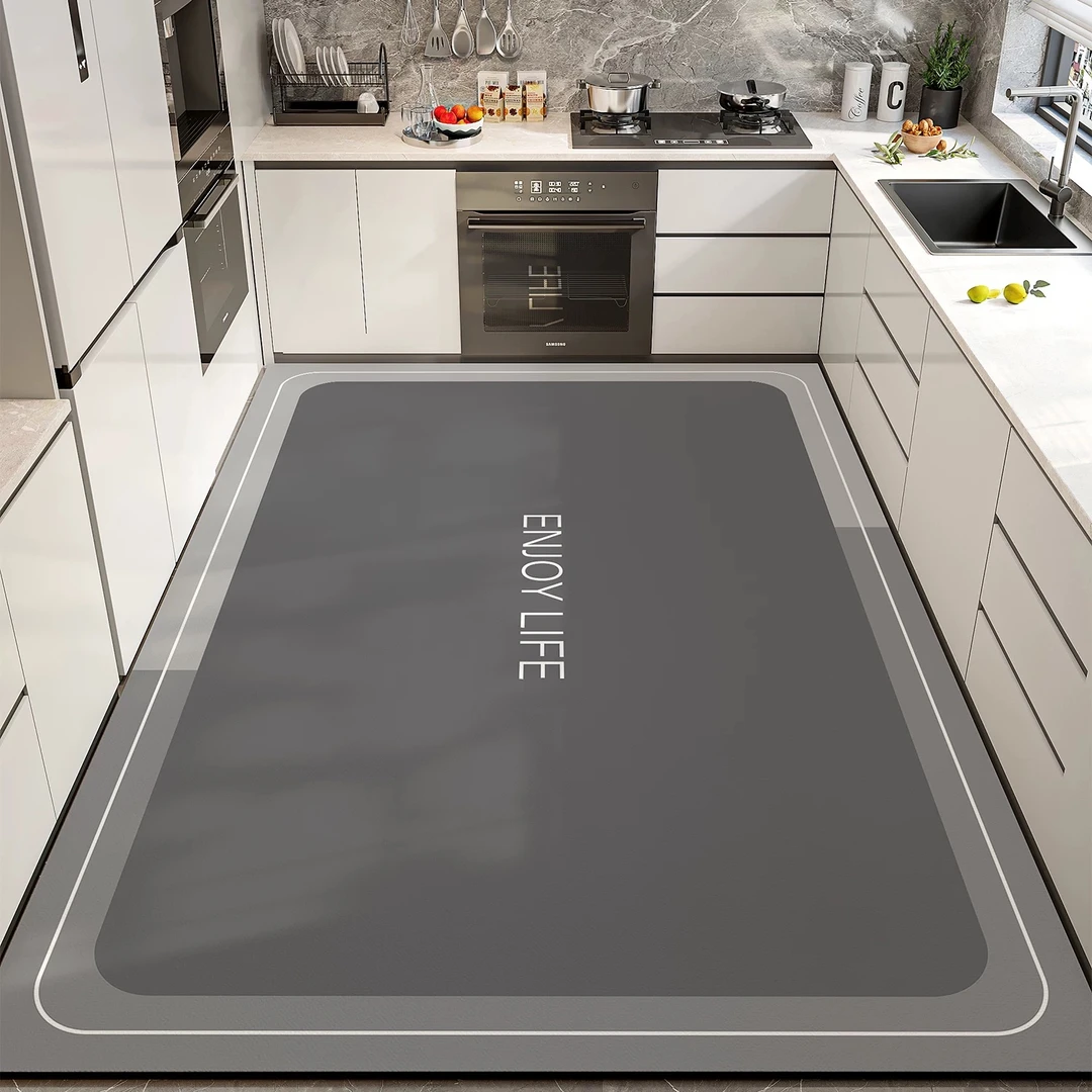 厨房专用地垫防滑防油可擦免洗耐脏硅藻泥吸水垫定制防水全铺地毯