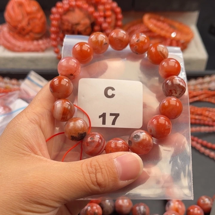 南红玛瑙未镶嵌多样性发货默认微瑕称重13mm