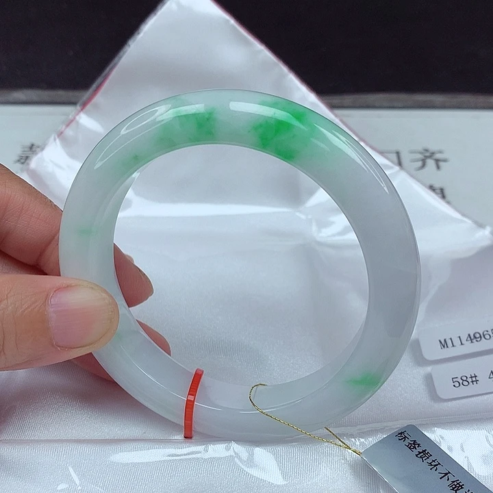 翡翠未镶嵌手镯58圈4965