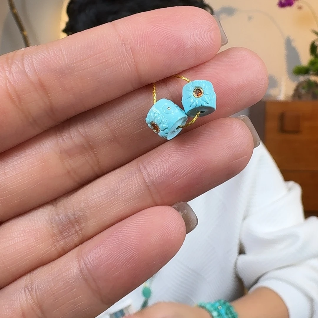 绿松石未镶嵌挂件