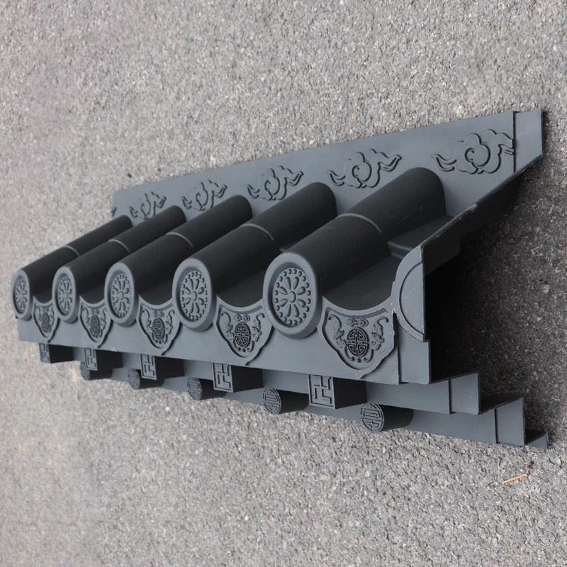 梦古中号特厚免架子瓦树脂立体仿古屋檐中式一体装饰塑料兔架子瓦