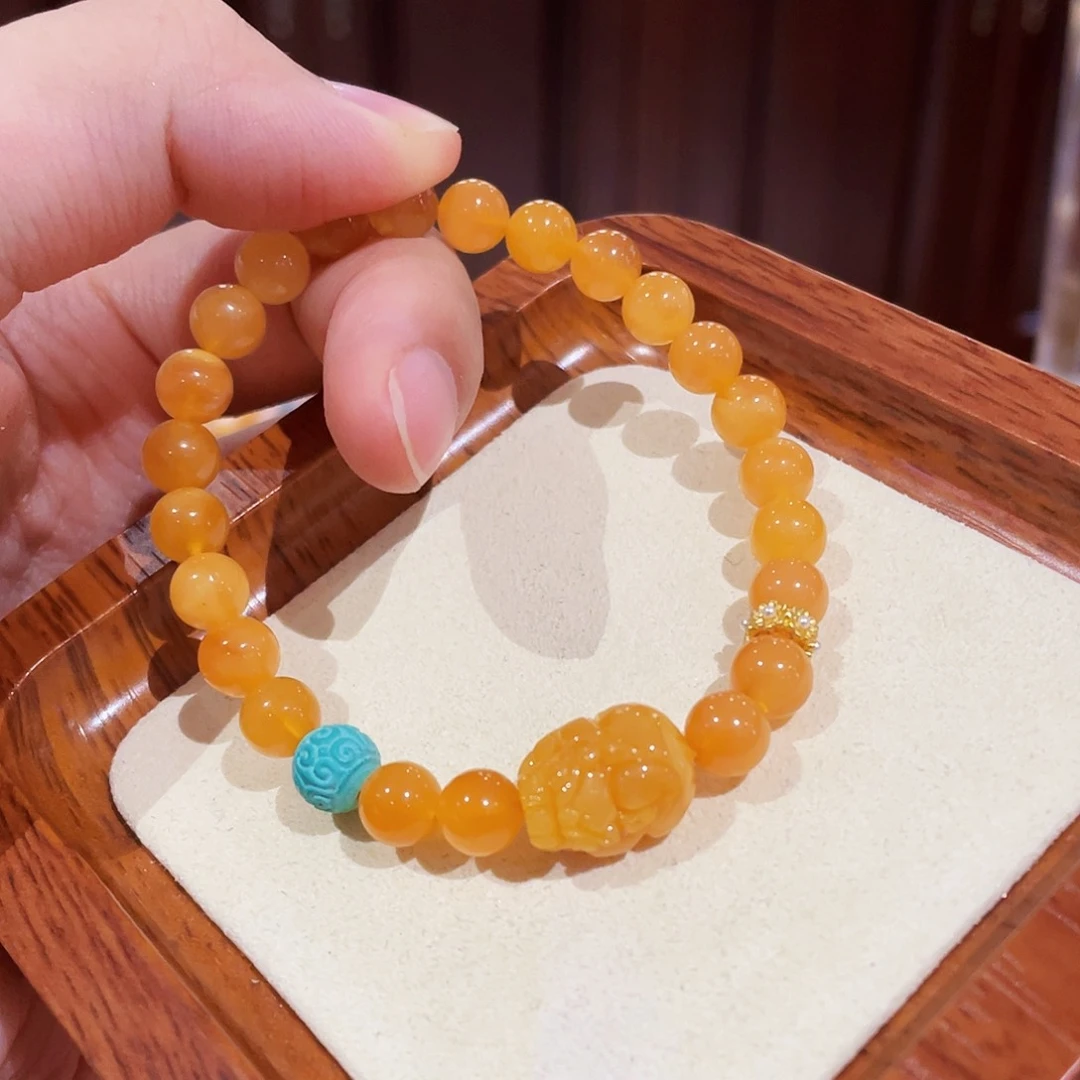 未镶嵌蜜蜡手链手串