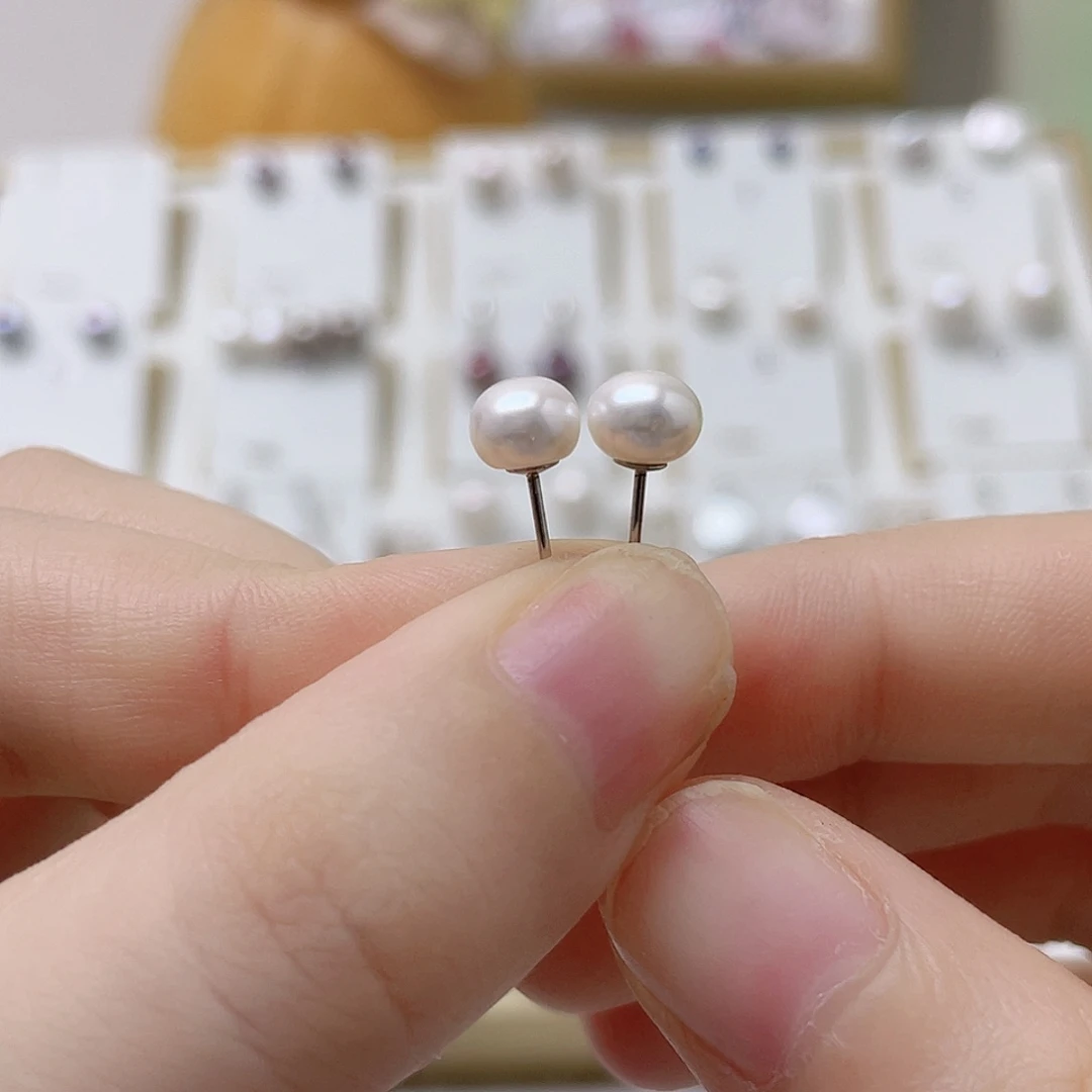 *****银S925镶嵌耳饰淡水珍珠