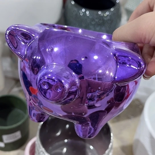 多肉绿植陶瓷花盆9.9包邮，有孔