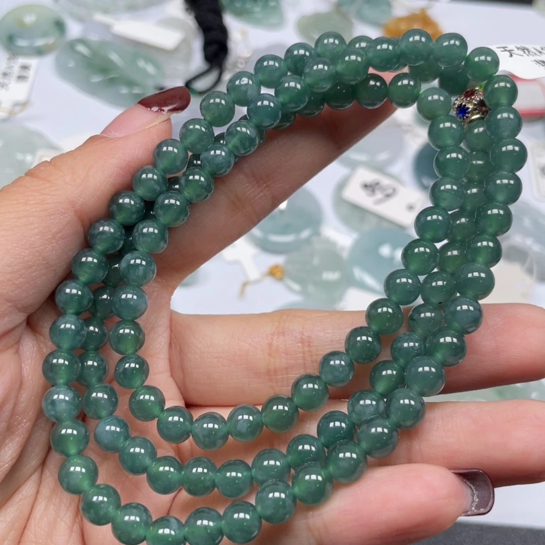翡翠手链未镶嵌纯天然a货翡翠包邮