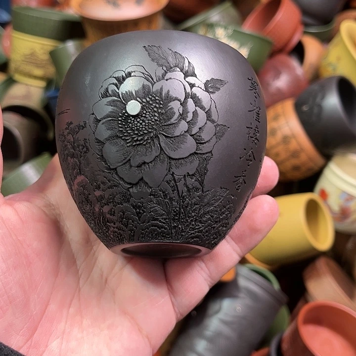 紫砂茶杯全手工紫砂主人杯