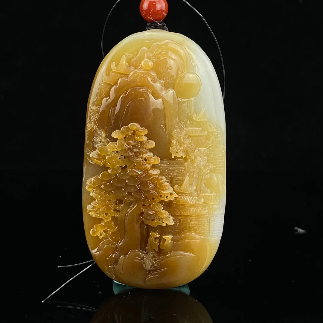 MW13030YS 和田玉 玉绘山河/朵云轩