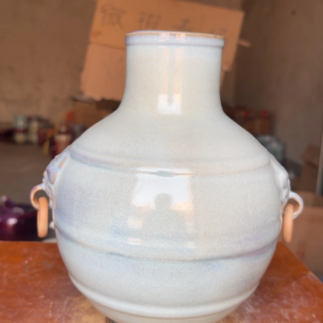 摆件陶郑家钧窑摆件微瑕