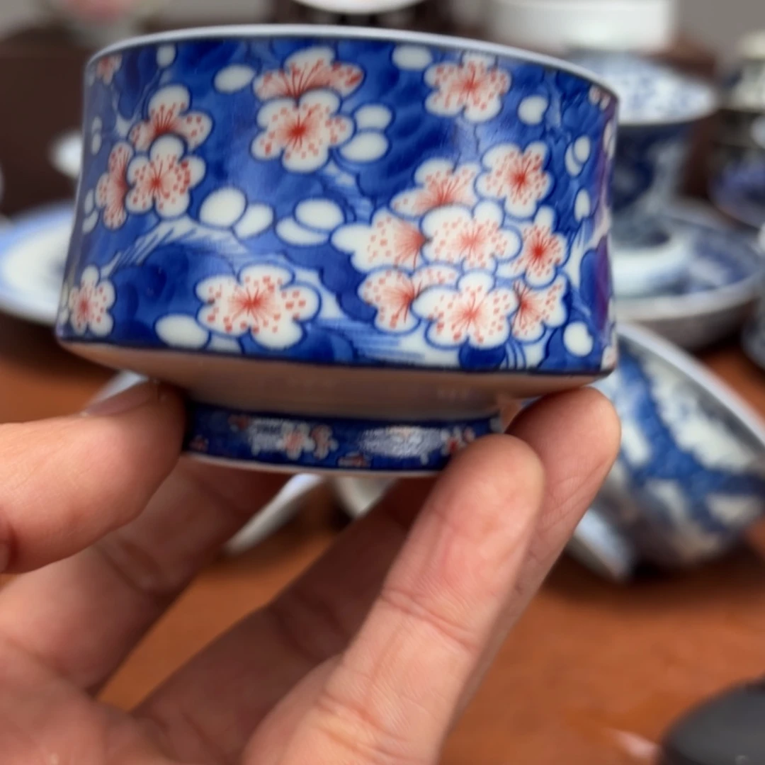 摆件陶微瑕冰梅大杯子景德镇发货