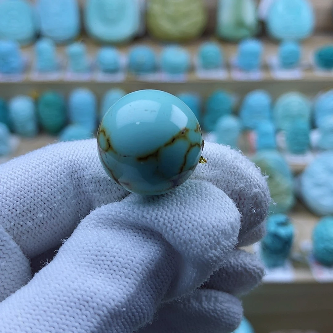 绿松石未镶嵌珠宝奇石21mm