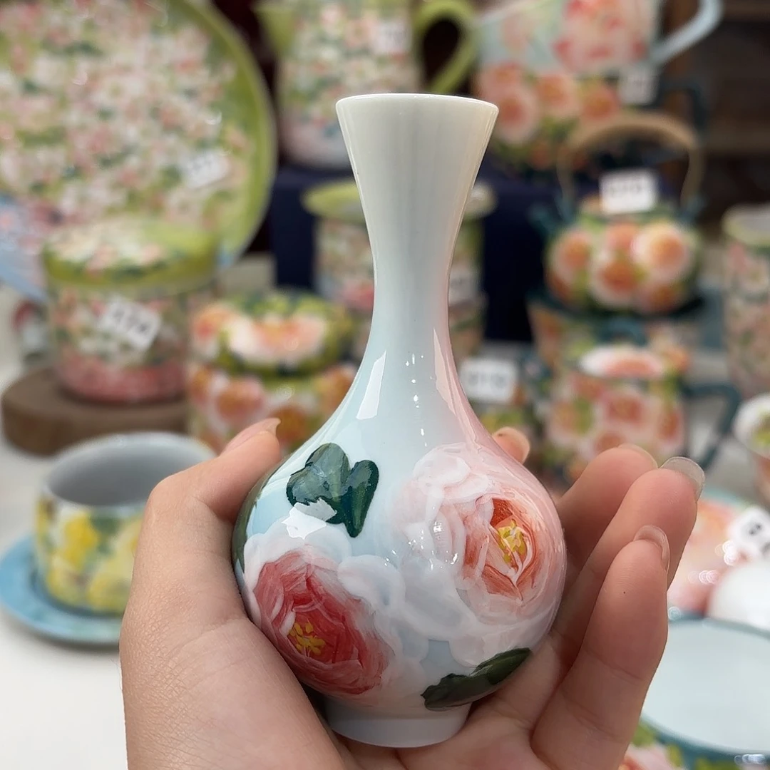 景德镇手绘高温釉下彩陶瓷茶具
