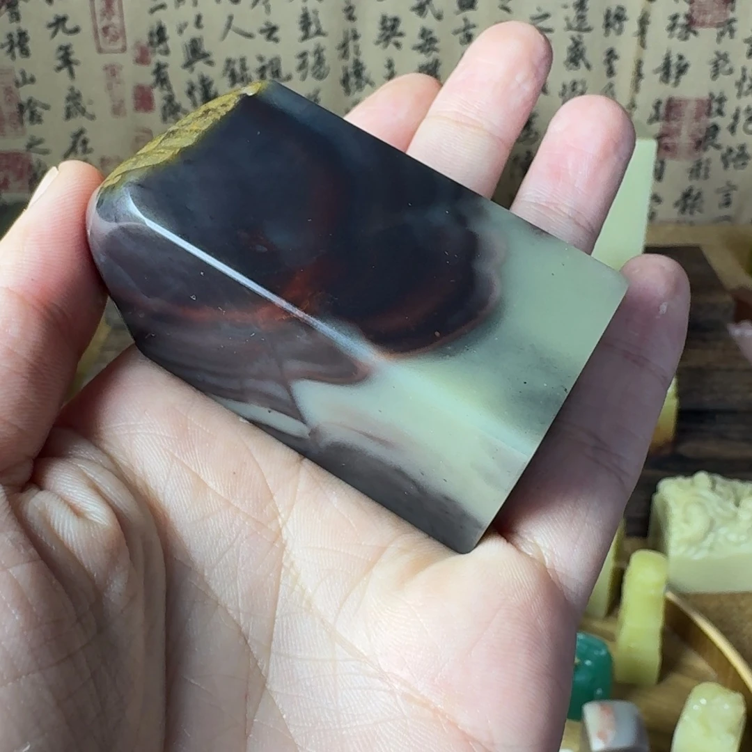 春***也青田石印石青田紫檀