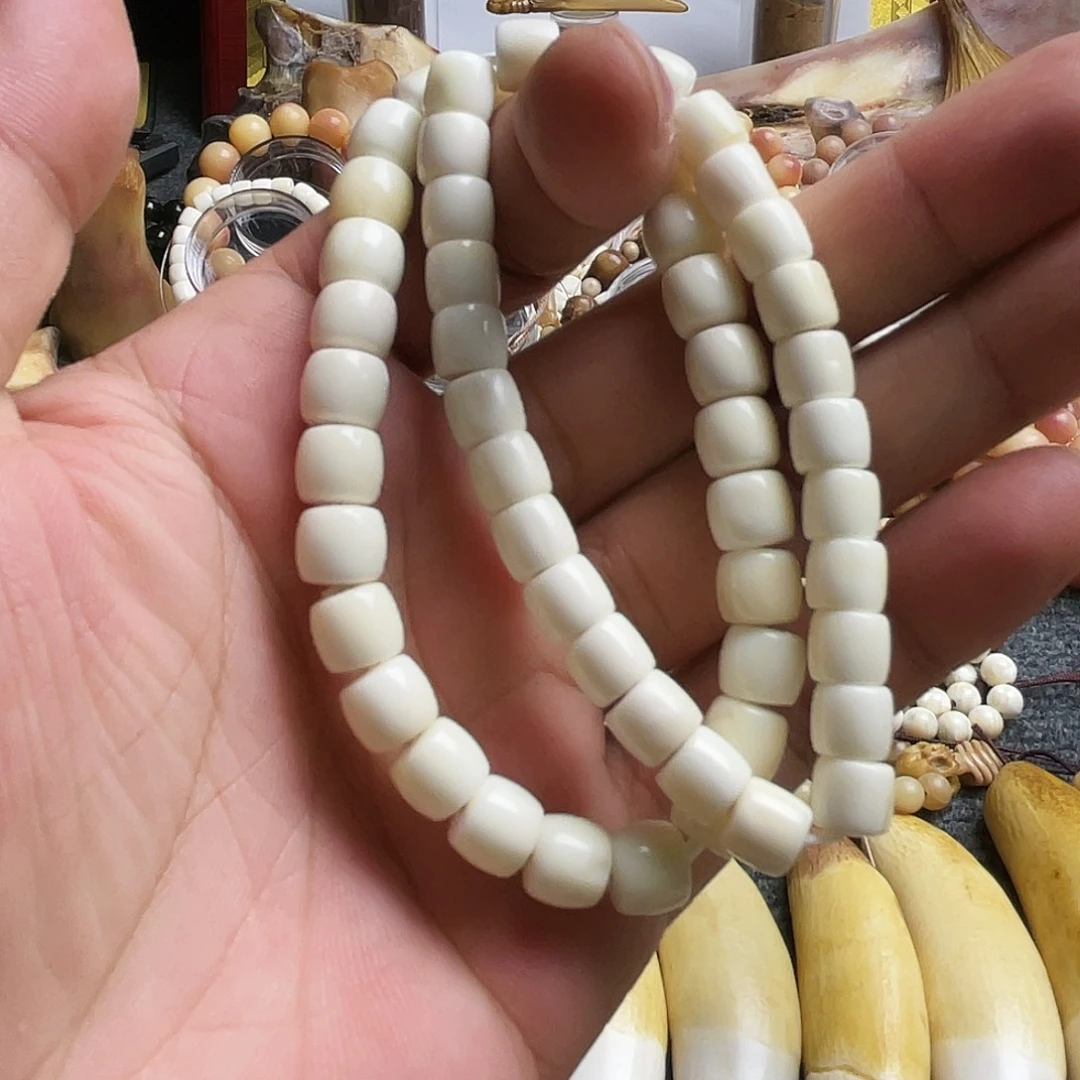 沫***沫驼骨把件牙珠手链