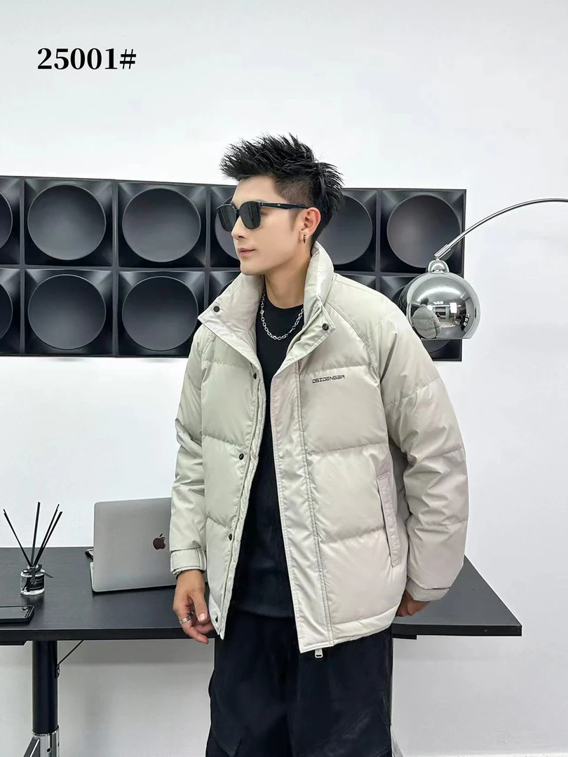 冬季新款潮流男士立领抗寒加厚保暖休闲外套-25001