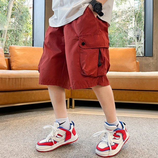 男童工装短裤夏季2025新款中大儿童夏装男孩中裤子休闲五分裤夏款