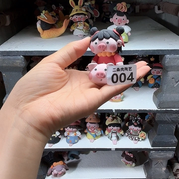 C****摆件陶瓷手作猪小妹猪猪猪