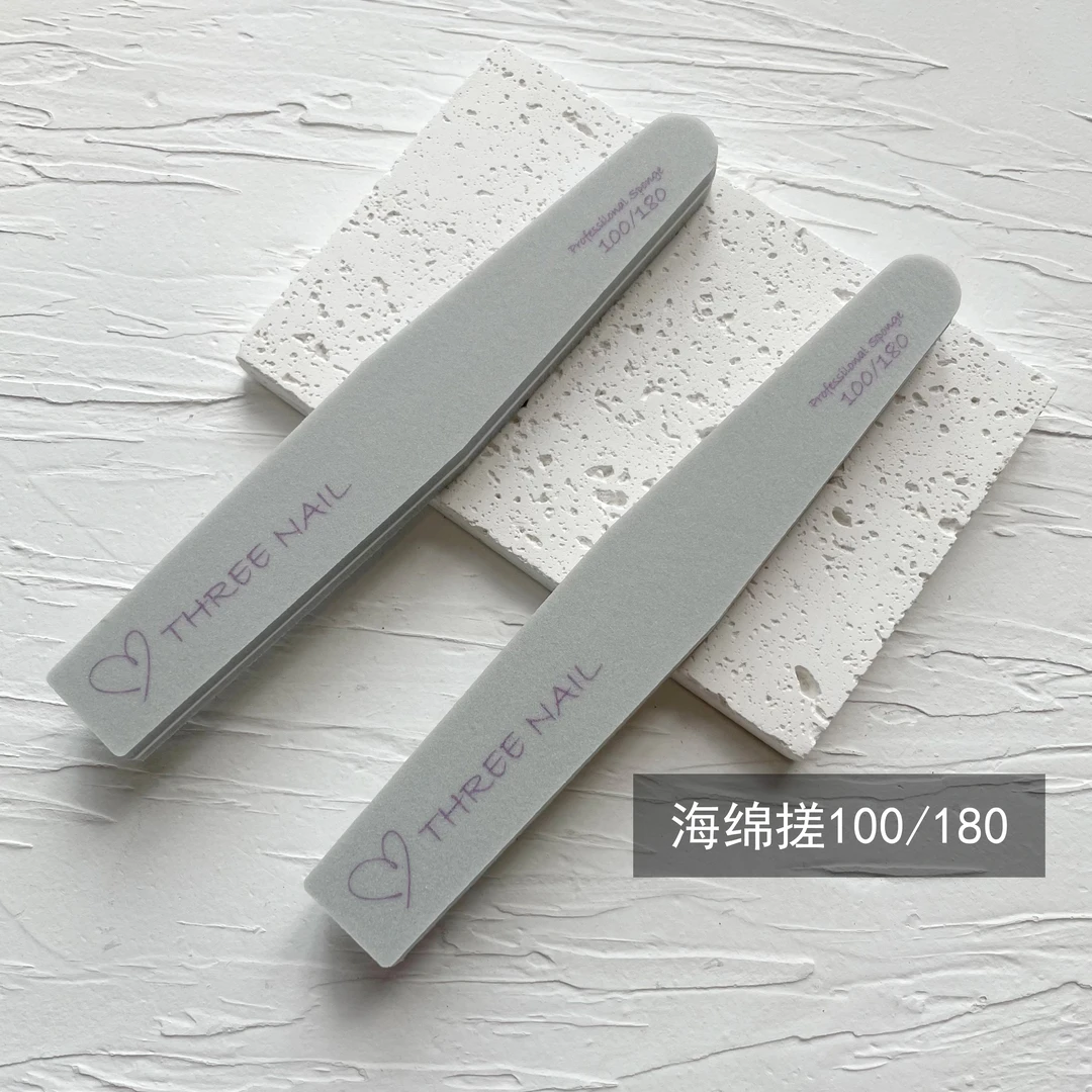 1.0高品质耐磨可水洗双面可用美甲海绵抛修甲打磨工具