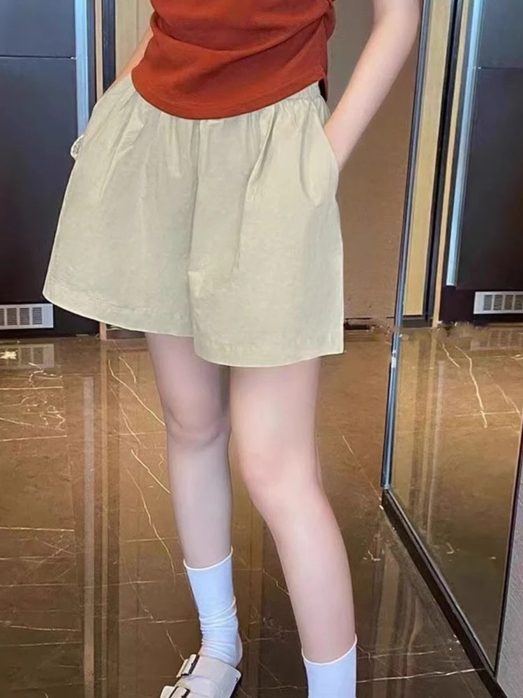 【纯棉】休闲百搭女夏季2025新款爆款宽松a字阔腿显瘦高腰短裤336