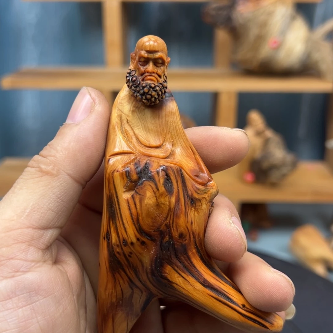 木我*张崖柏木摆件手把件，