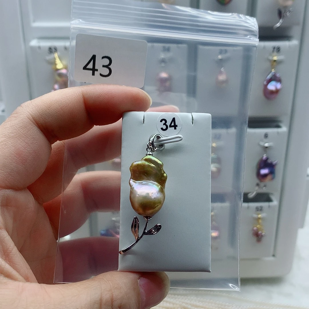 淡水珍珠吊坠(不含链)合金