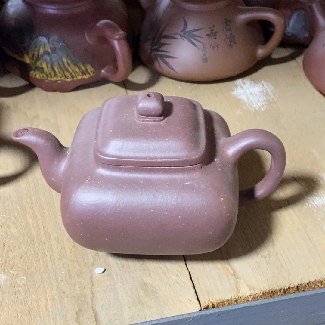 紫砂茶壶白24 四方传炉